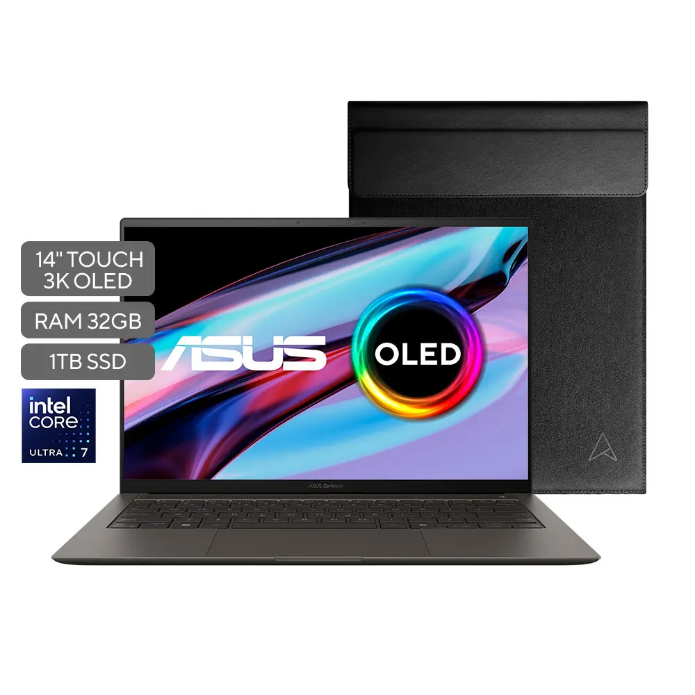 Asus Zenbook S14 OLED Touch; Intel Core Ultra 7 258V; 32GB RAM; 1TB SSD; 14" OLED ; W11