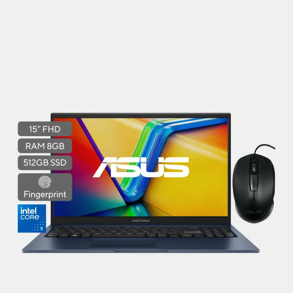 Asus Vivobook 15; Intel Core 5 120U; 16GB RAM; 512GB SSD; 15.6" FHD; W11; Garantía 2 años