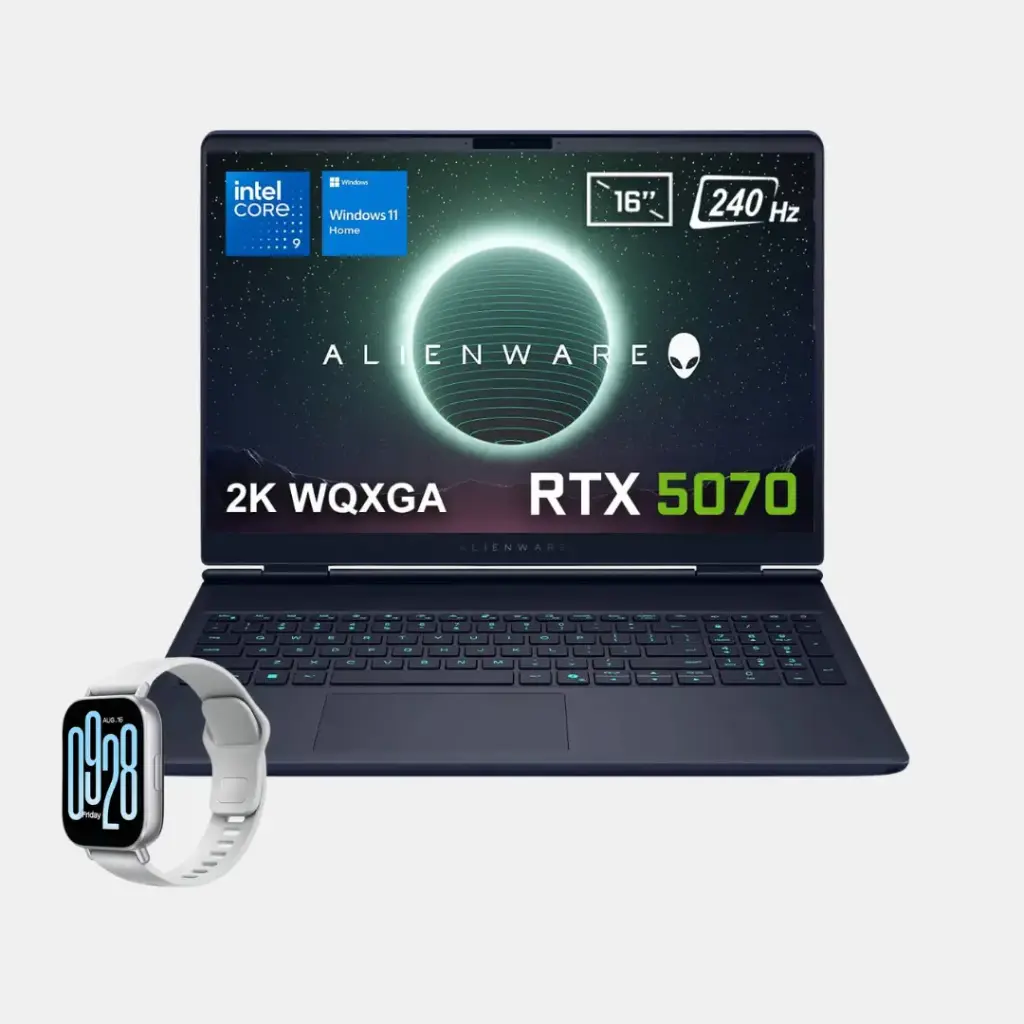 Alienware Aurora 16X; Intel Core Ultra 9 275HX Serie 2; NVIDIA RTX 5070 8GB; 32GB RAM; 2TB SSD; 16" WVA+240HZ; W11