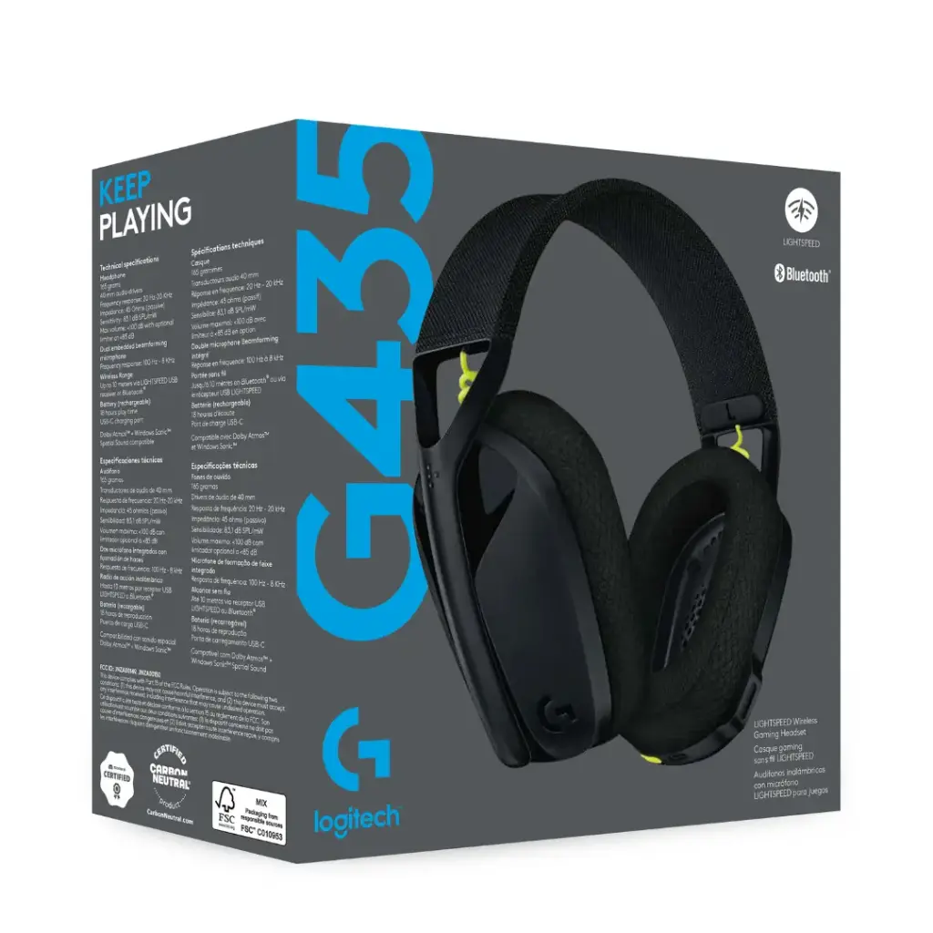 Logitech G435; Audífono + inalámbrico; lightspeed