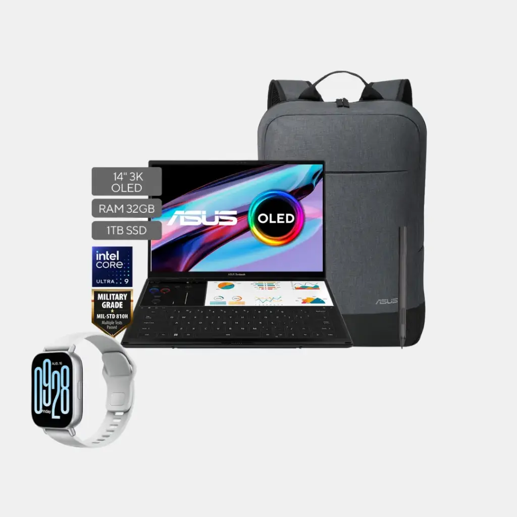 Asus Zenbook DUO; Intel Core Ultra 9 285H; 32GB RAM; 1TB SSD; 14" Oled Touchscreen 3K 120HZ; W11