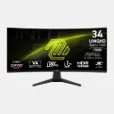 Monitor MSI MAG 346CQ; Gaming; 34" 2K QHD 3440 x 1440; HDMI