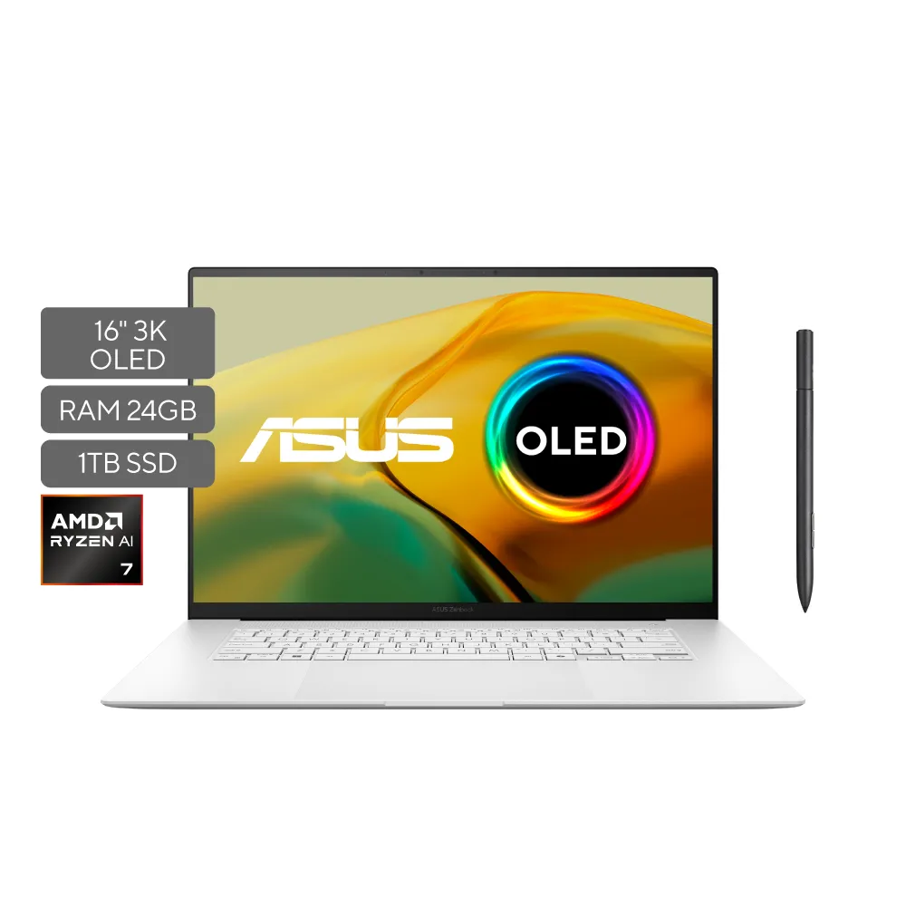 Asus Zenbook S16 TOUCH; AMD Ryzen AI 7 350; 24GB RAM; 1TB SSD; 16" TOUCH OLED 3K 120HZ; W11