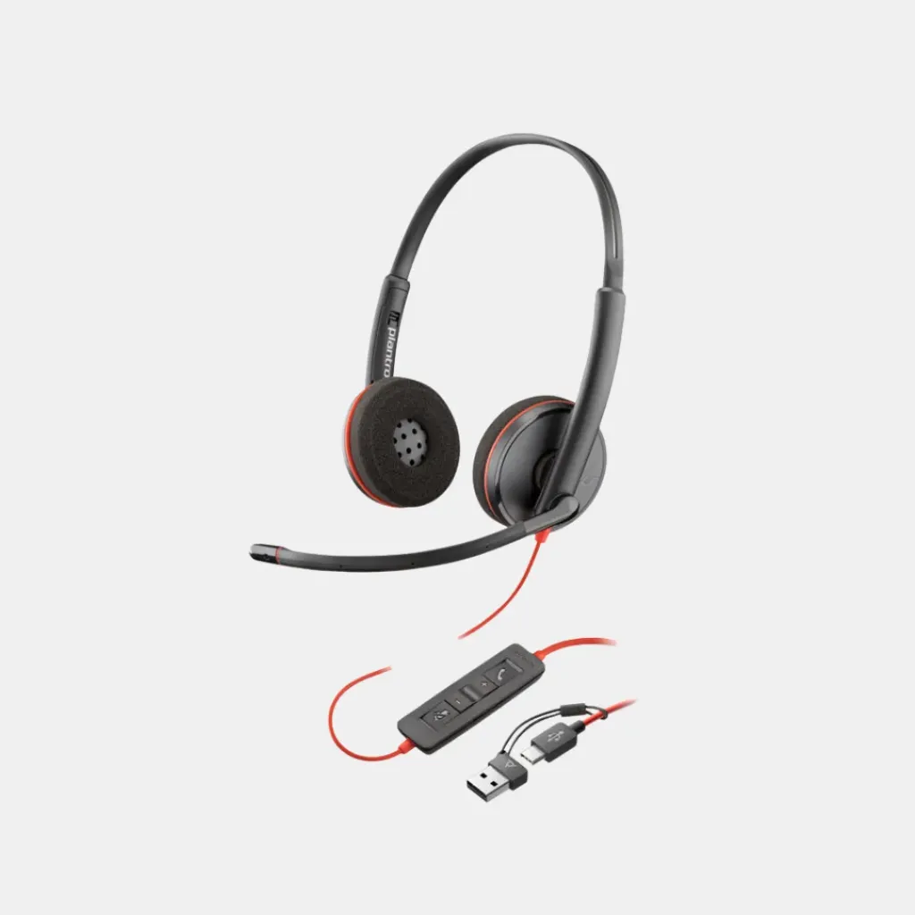 Poly Blackwire C3220; Audífono alámbrico; USB-A; USB-C;  Cancelación de Ruido