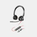 Poly Blackwire C3320; Certificación Microsoft Teams; USB-A; USB-C;  Cancelación de Ruido