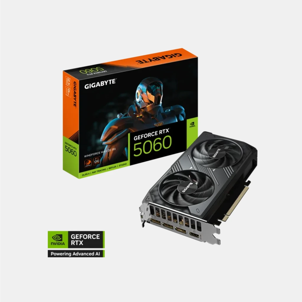 Tarjeta de video Gigabyte GeForce RTX 5060 - Windforce Max OC Edition 8GB GDDR7