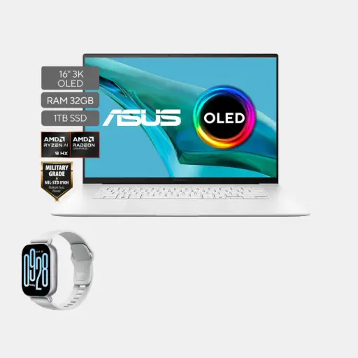 [UM5606WA-RJ284W] Asus Zenbook S16 TOUCH; AMD Ryzen AI 9 HX 370; 32GB RAM; 1TB SSD; 16" TOUCH OLED 3K 120HZ; W11
