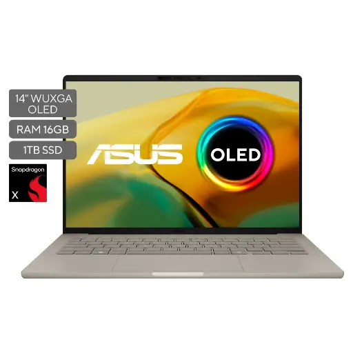 Asus Zenbook A14 OLED; Snapdragon® X  X1 26 100; 16GB RAM; 1TB SSD; 14" OLED WUXGA; W11