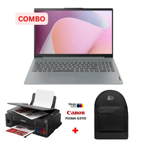Combo Lenovo IdeaPad Slim 3; AMD Ryzen 5 7520U; 16GB RAM; 256GB SSD; 15.6" FHD; W11  + Impresora Canon