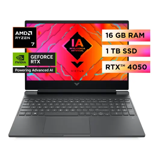 [A17E4LA#ABM] HP Victus 15; AMD Ryzen 7 8845HS; NVIDIA RTX 4050 6GB; 16GB RAM; 1TB SSD; 15.6" FHD 144HZ; W11