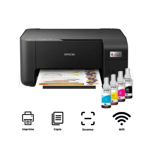 Epson L3250; Imprime; Copia; Escanea; USB; WiFi
