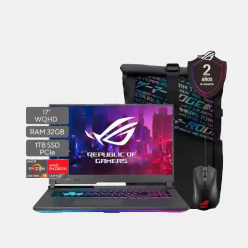 Asus ROG Strix G17; AMD Ryzen 9 7940HX; NVIDIA RTX 4060 8GB; 32GB RAM; 1TB SSD; 17.3" WQHD 240HZ; W11