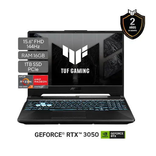 Asus TUF A15; AMD Ryzen 7 7435HS; NVIDIA RTX 3050 4GB; 16GB RAM; 1TB SSD; 15.6" FHD 144HZ; W11